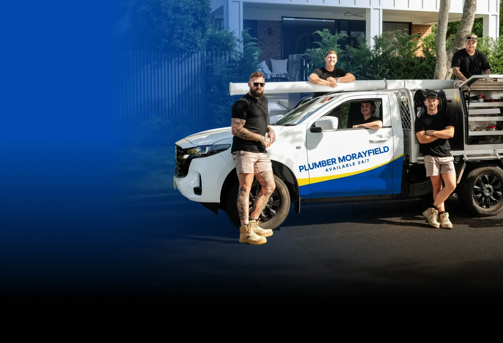 Plumber Morayfield team with the ute